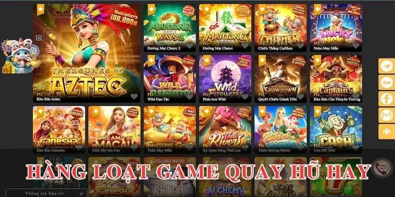 Hàng loạt game quay hũ hay tại PG88