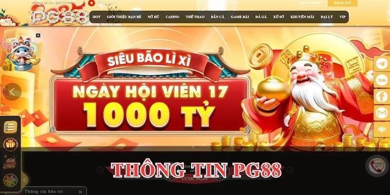 Thông tin chung về nhà cái online PG88