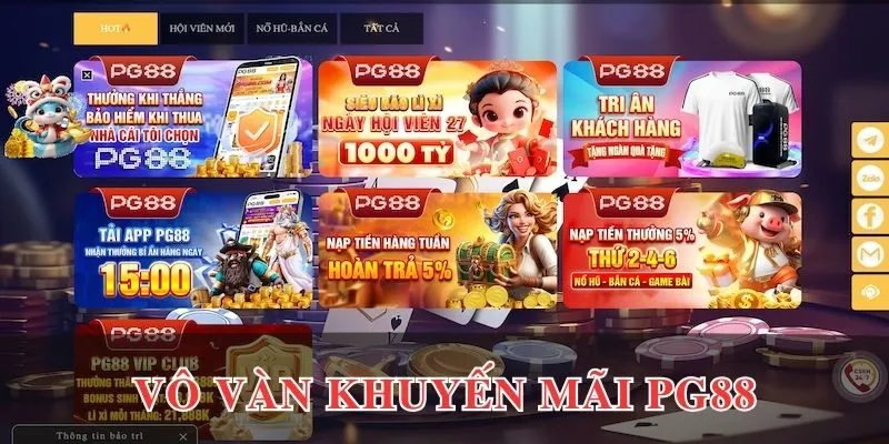 Vô vàn khuyến mãi chất chỉ có tại PG88